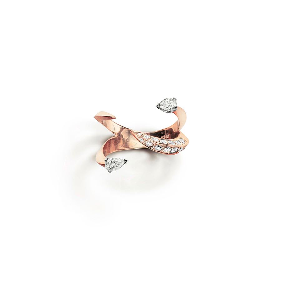 Anello 'Solis' quattro elementi oro rosa e diamanti SOLIS | AN4 2GC PVAU9R CT. 0,30 + 0,30